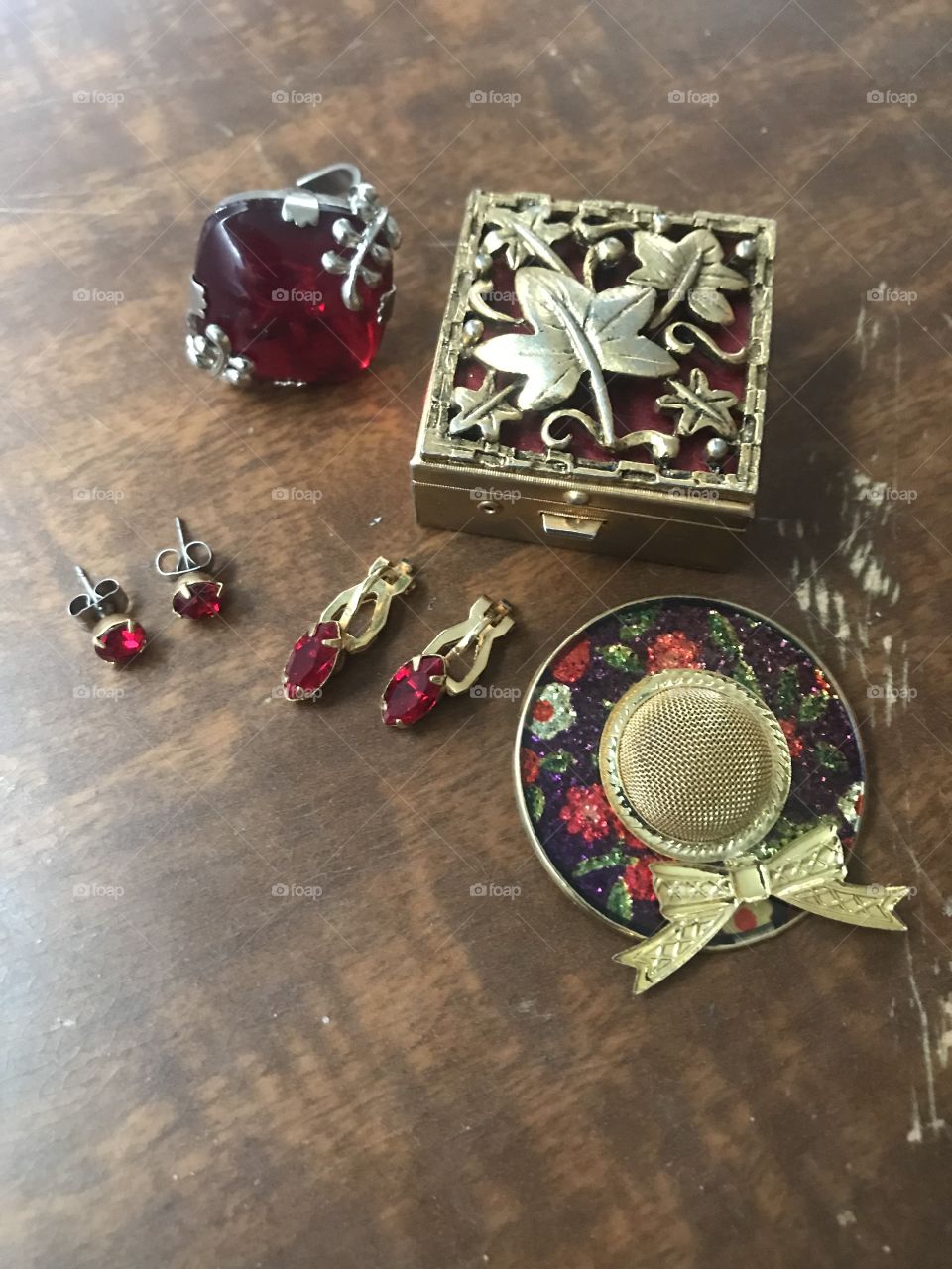 Red theme antique jewelry
