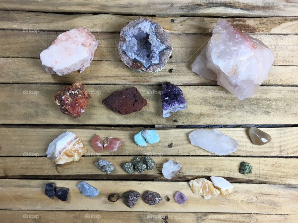 Variety of Rocks in Rock Collection