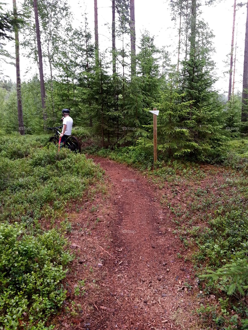 Mountain biking
