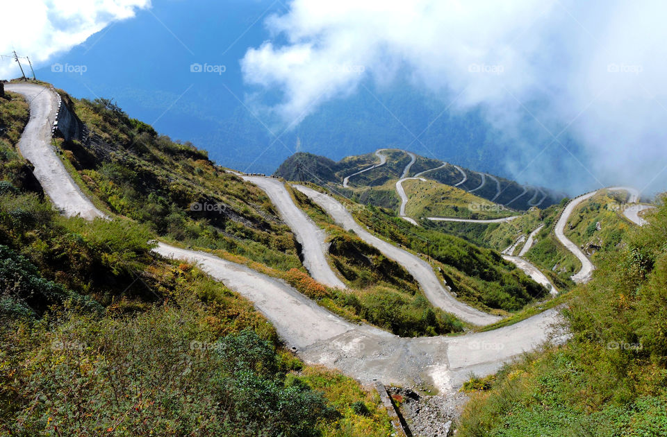 zigzag roadway