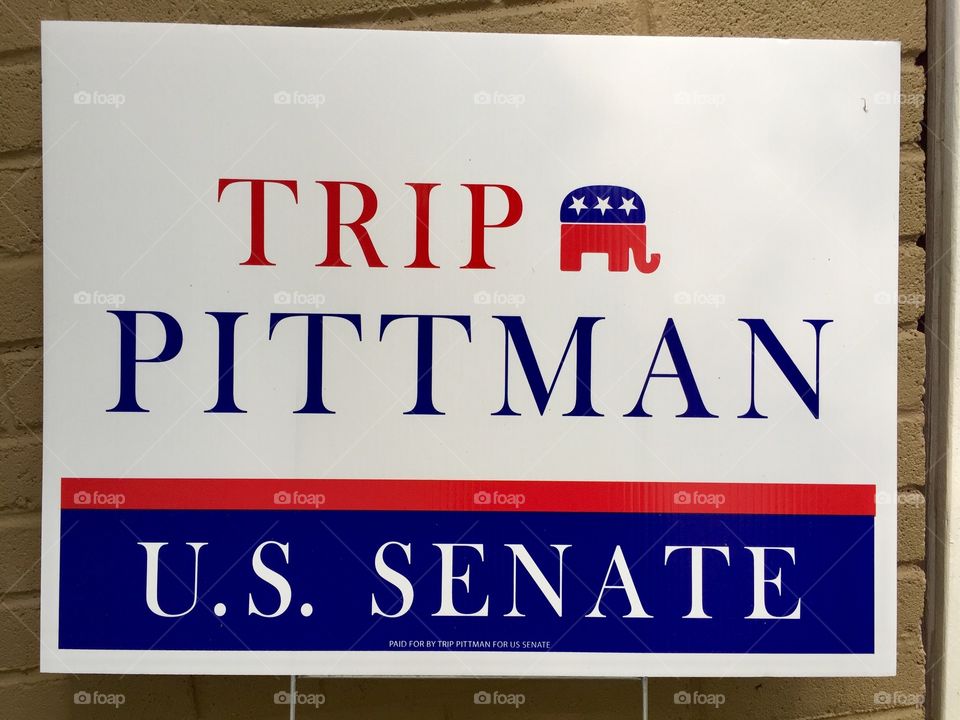 Tripp Pitman for U.S. Senate sign