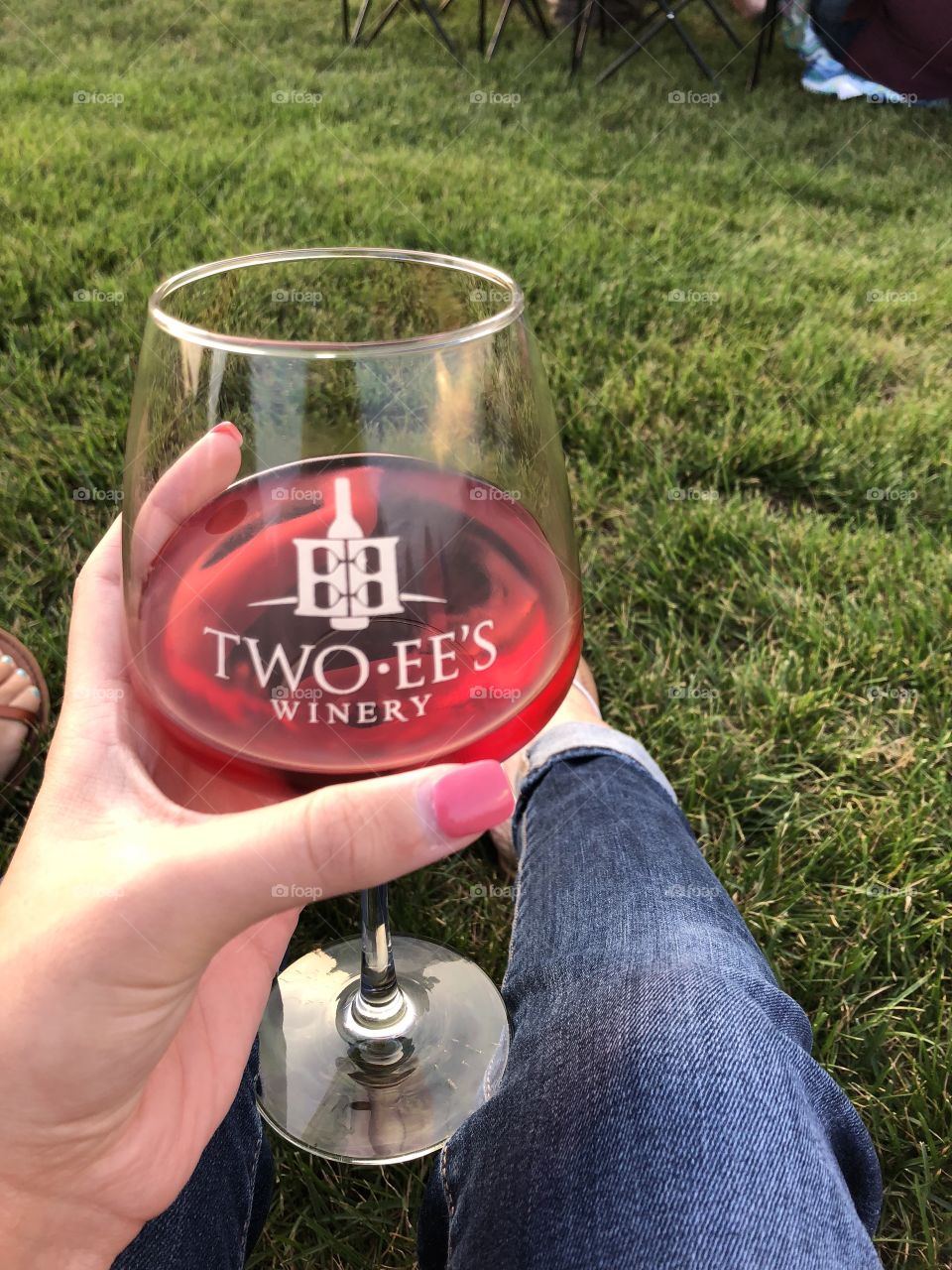 Sipping some wine on a summer night