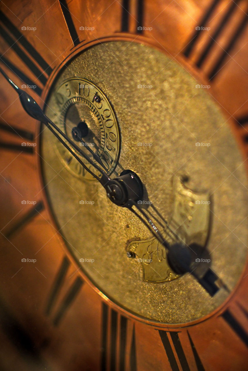 Vintage clock close-up 
