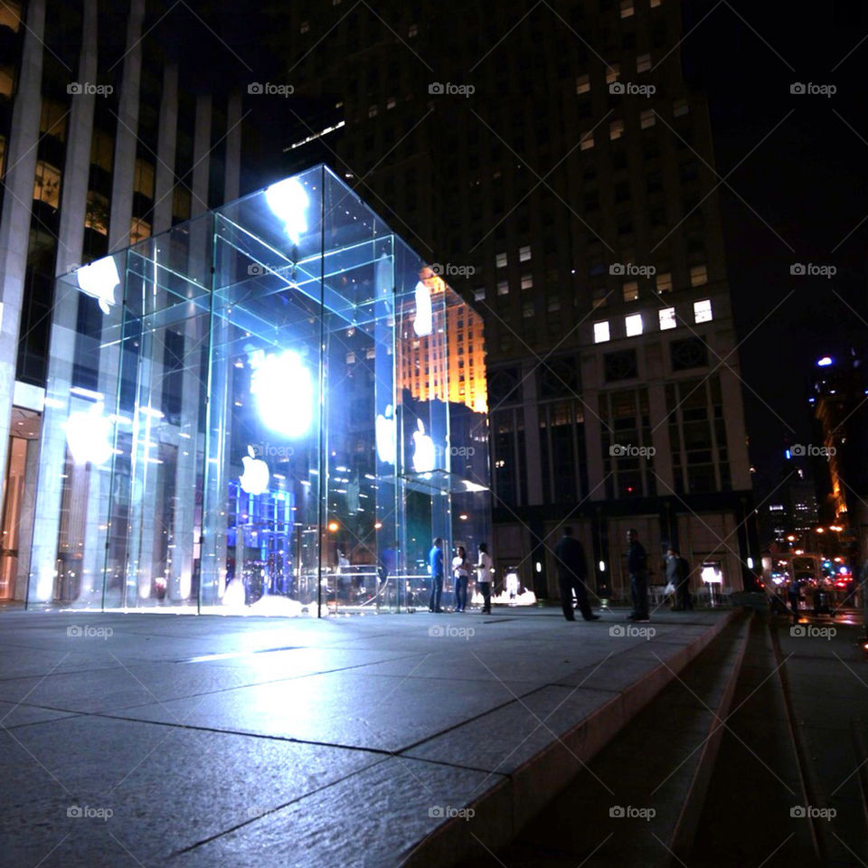 ny night apple store by jehugarcia