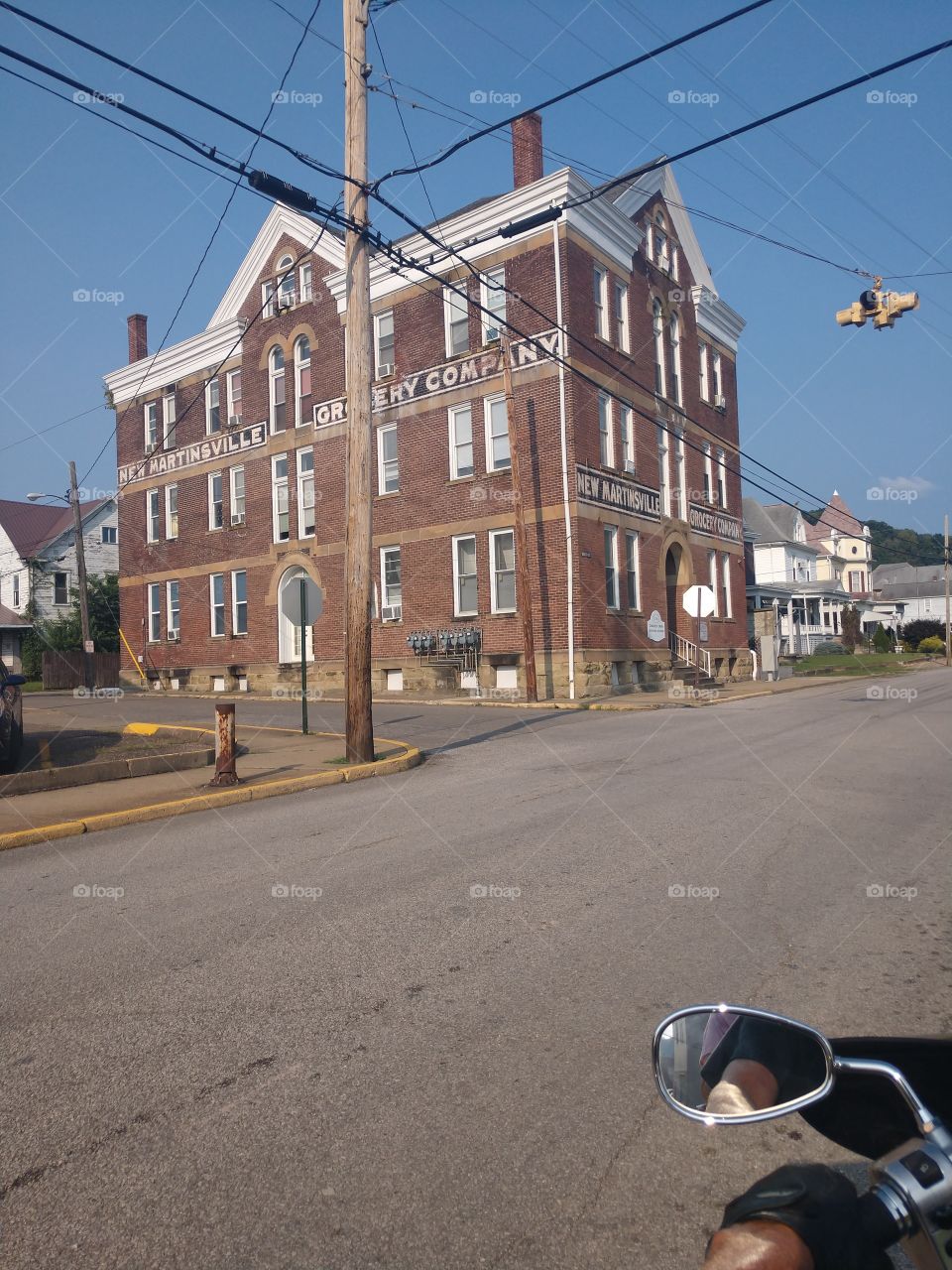 traveling through Martinsville, viewing historical buildings.