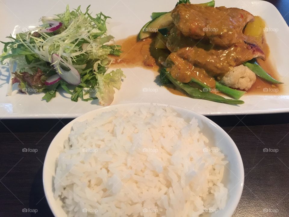 Thai rice and curry