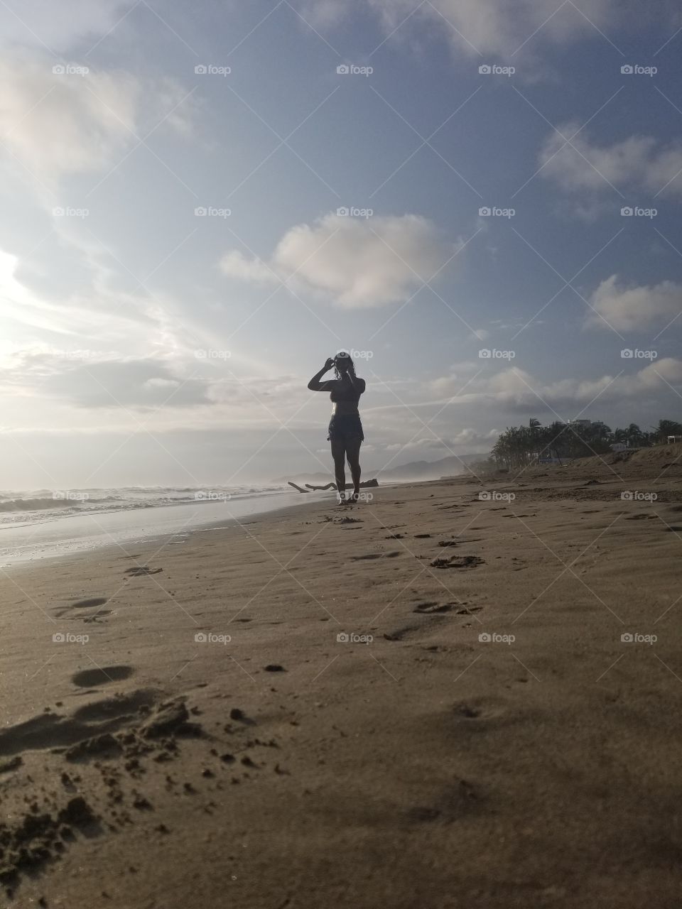 caminata en la playa