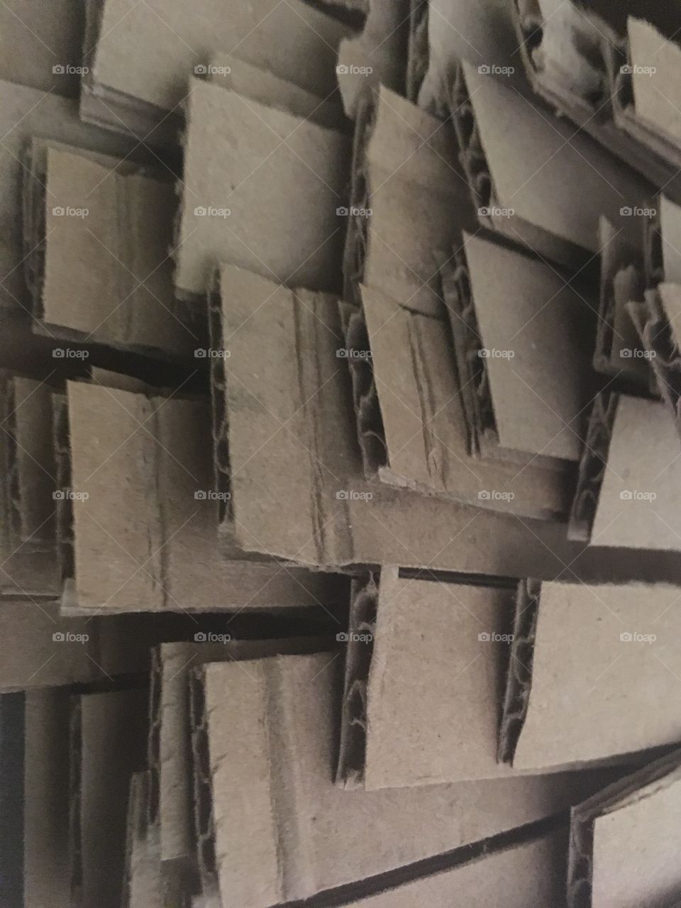 Cardboard Texture-rectangular strips of corrugated cardboard.