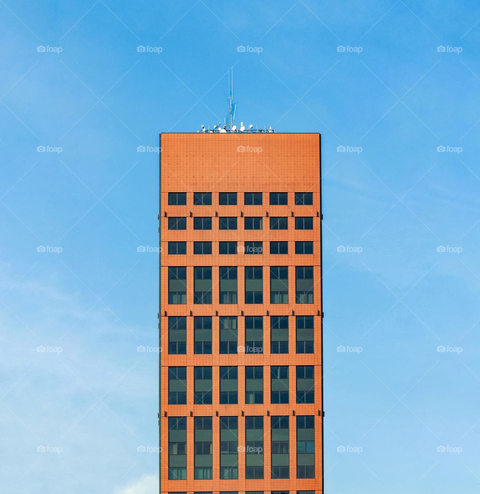 modern and minimalist office architecture in the center of Łódź