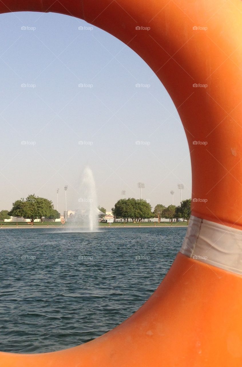 Life DONUT. A buoy ring preserves life. Keep calm and enjoy summer but be sure safety's top priority. 