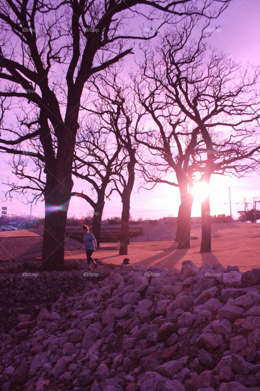 having fun on a nice spring day.