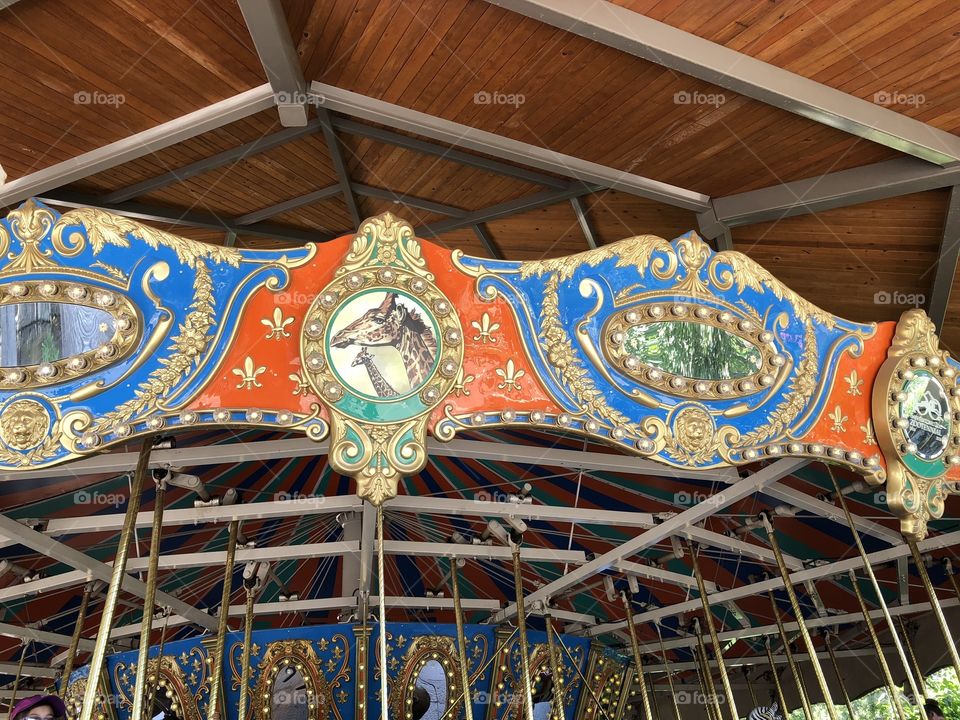 Detail on carousel at San Antonio Zoo 