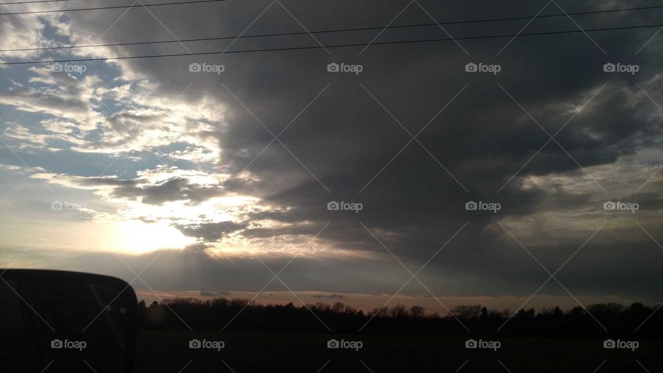 Landscape, Sunset, Storm, Sky, Dawn