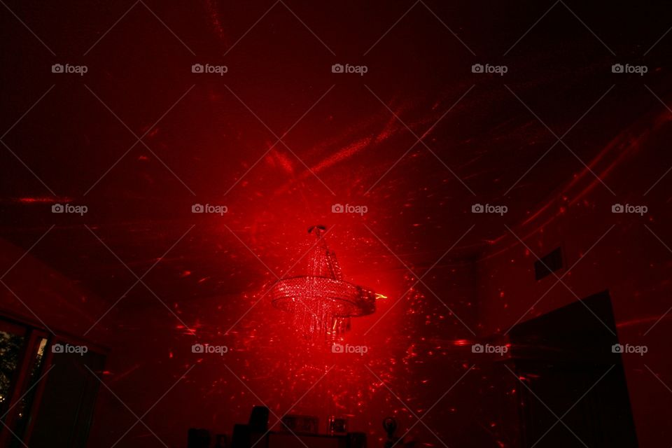 Bright light in room