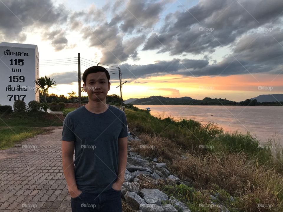 Sunset at Mekong River