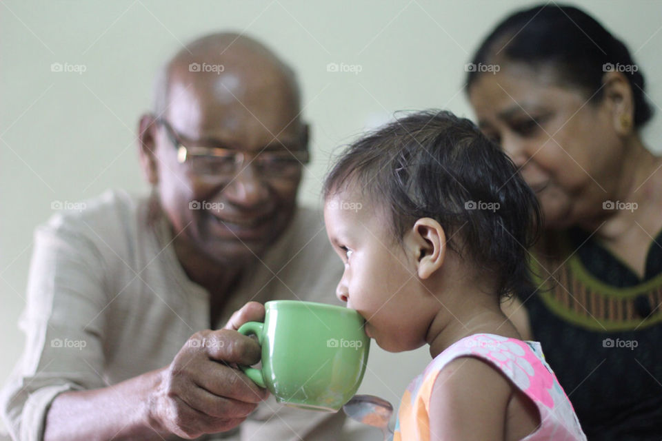 kid tea grandfather oldman by manishkanojia