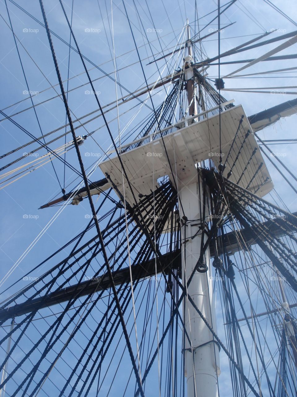 Unique view of historic ship