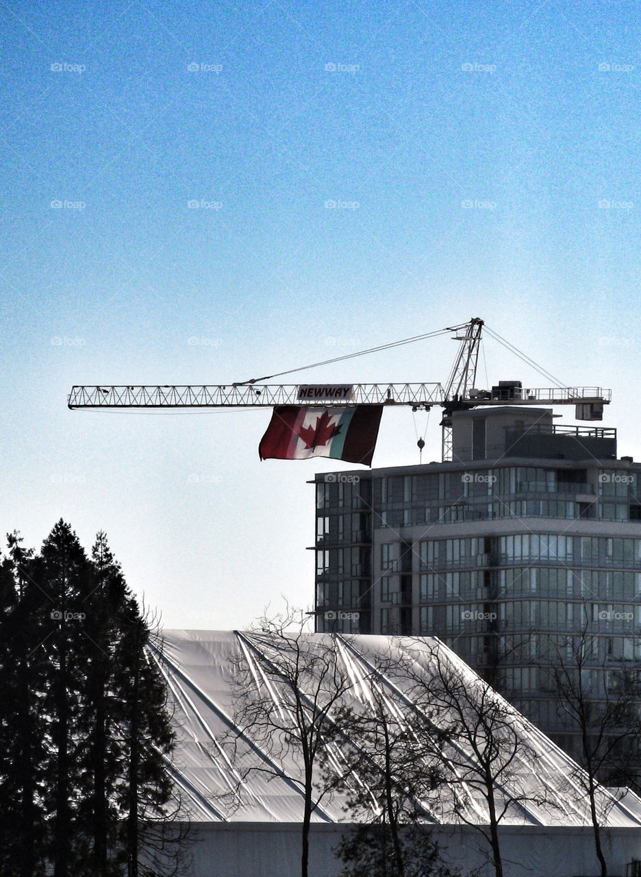 construction canada flag crane by cindyhodesigns