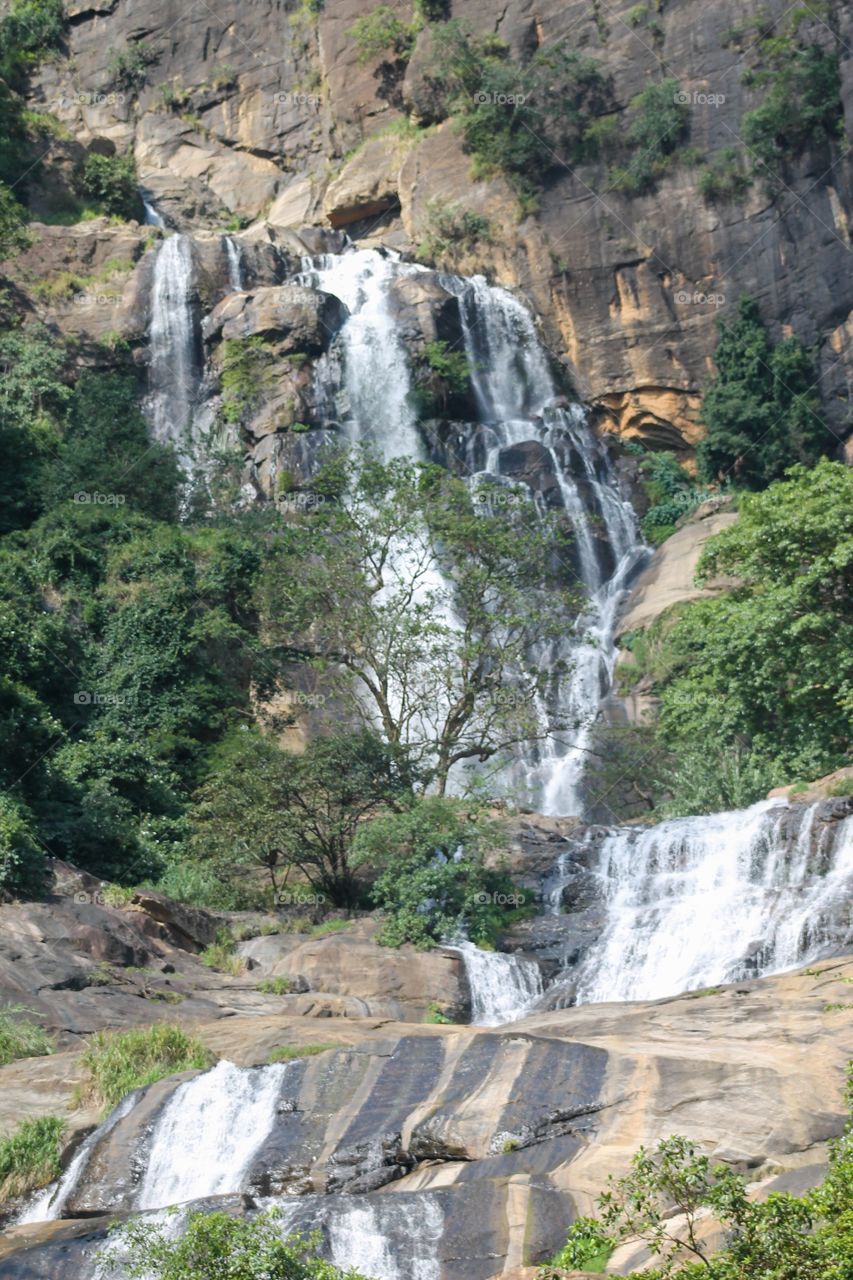A beautiful waterfall in Sri Lanka