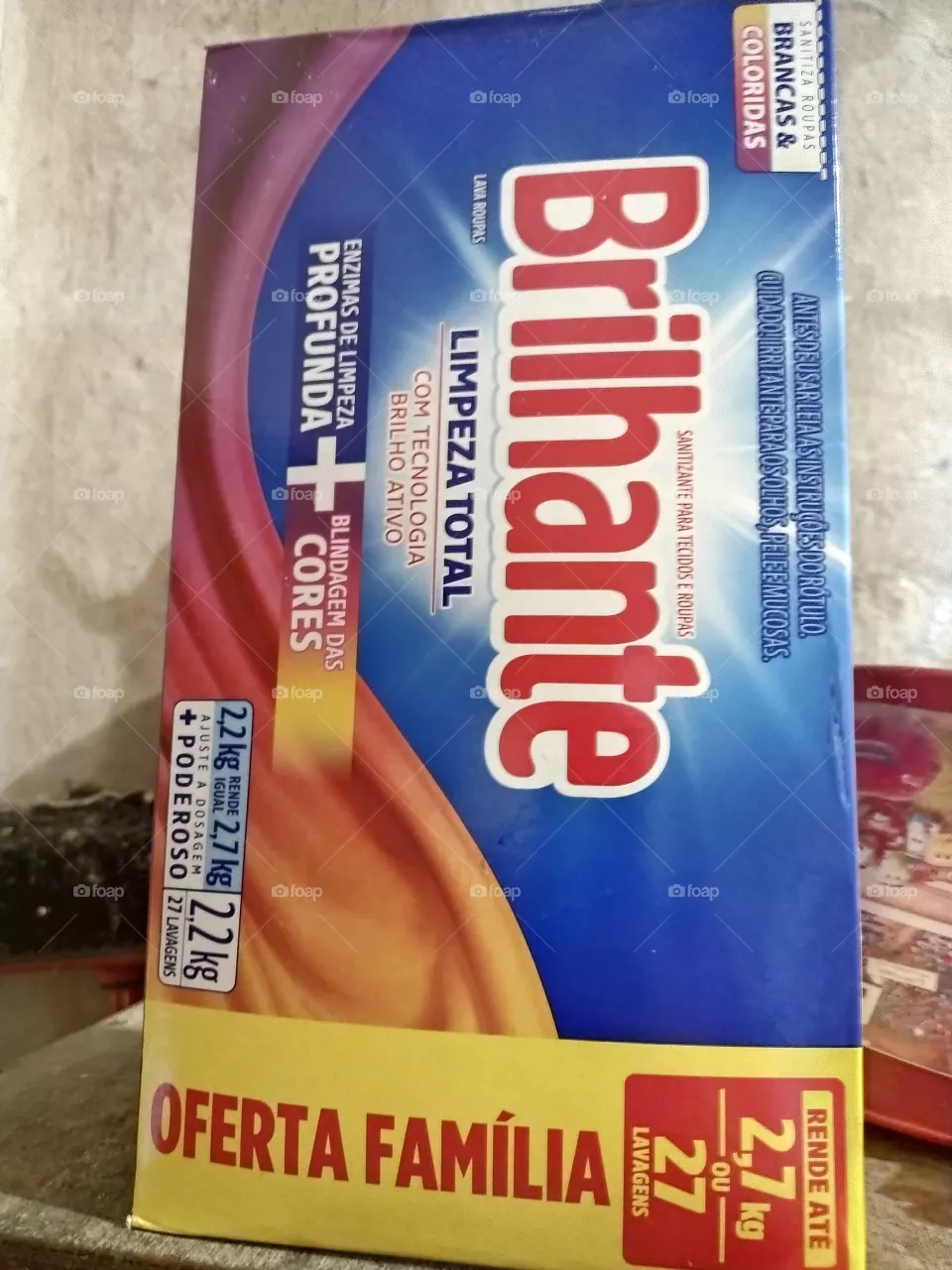 Sabão em pó.