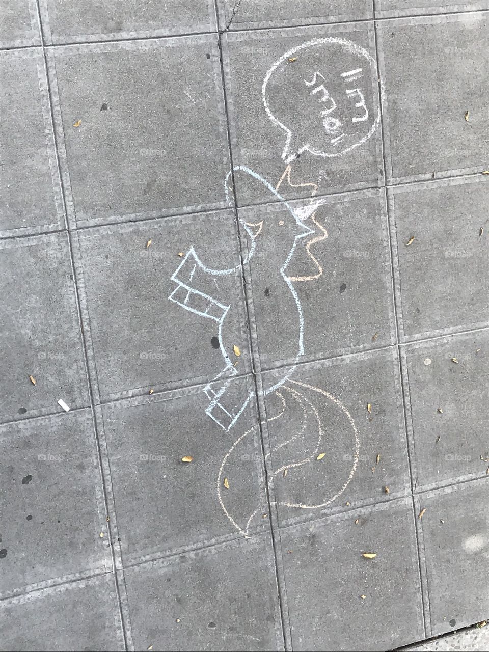 Unicorn art on the sidewalk of Seattle, adding a bit of unicorn joy