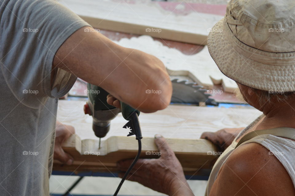 Working hands close up