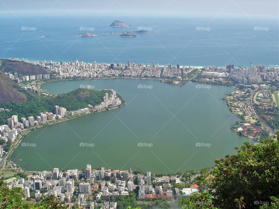 Lagoa Rodrigo de Freitas in Brazil 