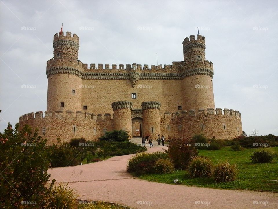 Manzanarez el real castle in madrid spain