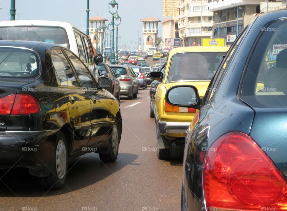 Alexandria Egypt. Traffic on The Corniche