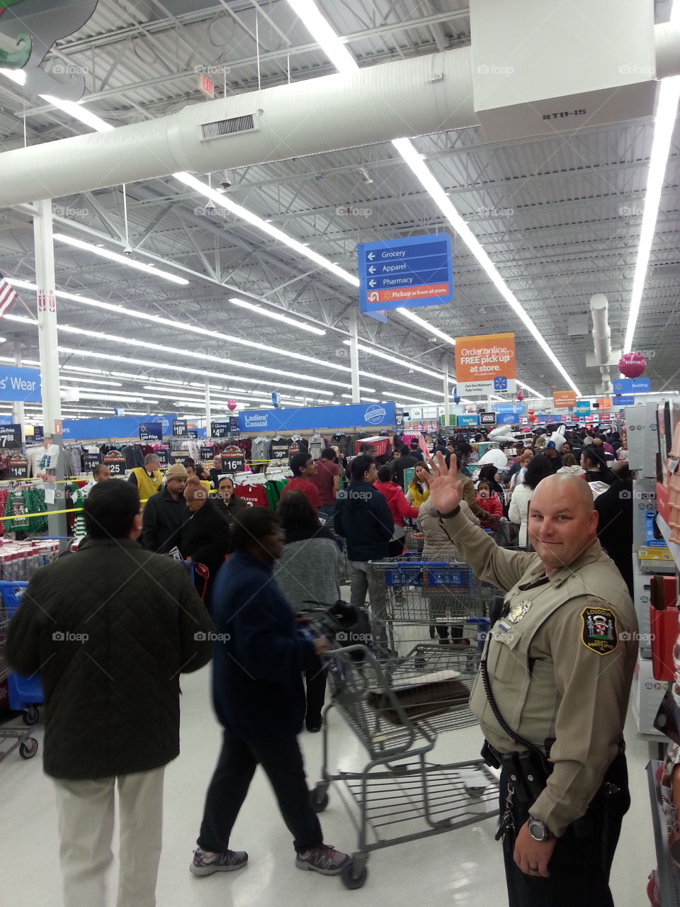 Even the Cop waved at the start of the madness! (pre -black Friday sale)