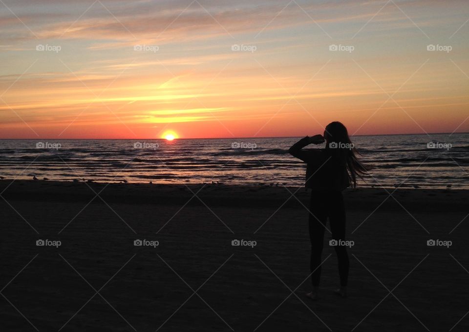 Sunset in Jurmala, Latvia