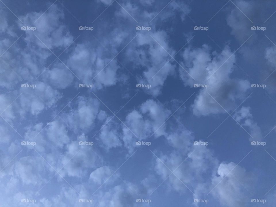 Blue sky with white clouds 