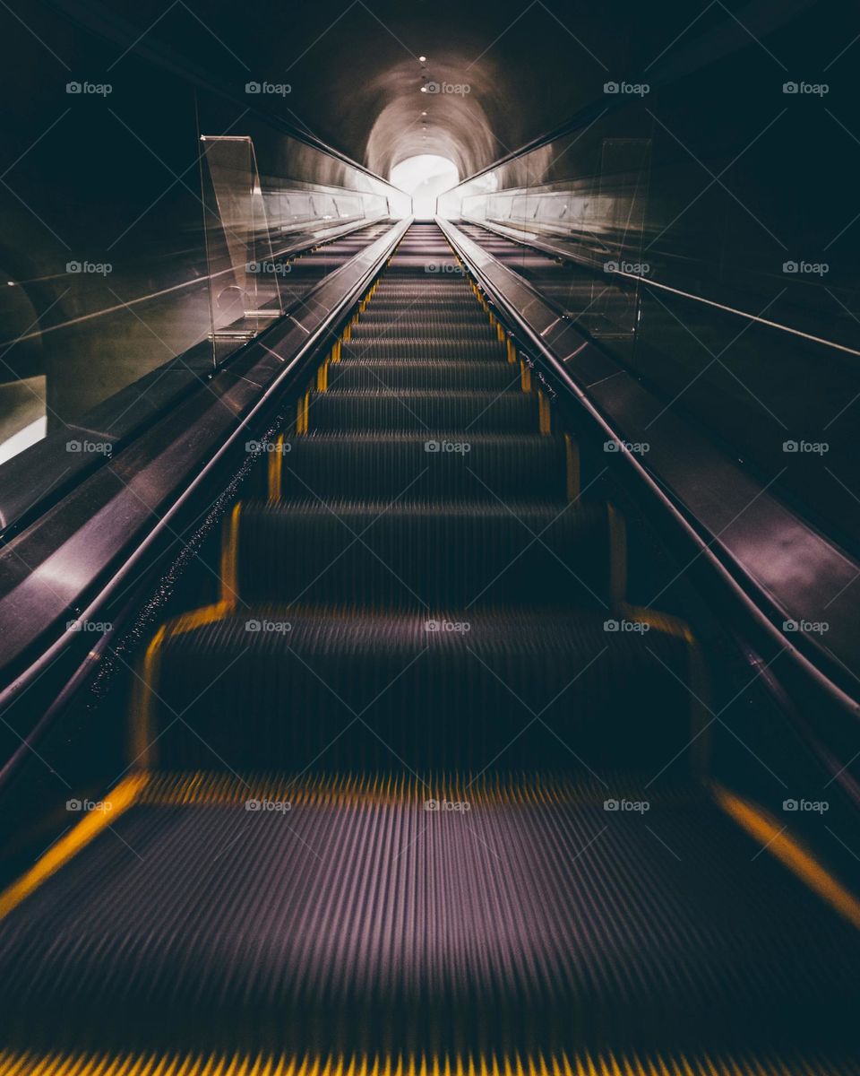 Low Angle Photography of Escalator
