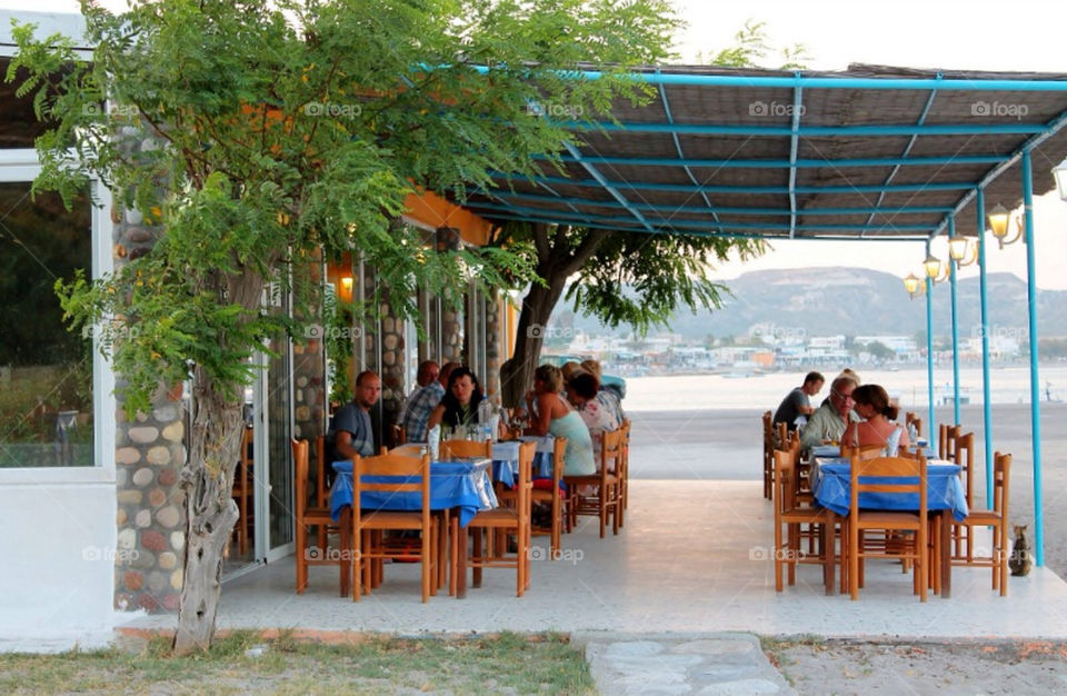 A traditional pictoresque greek taverna