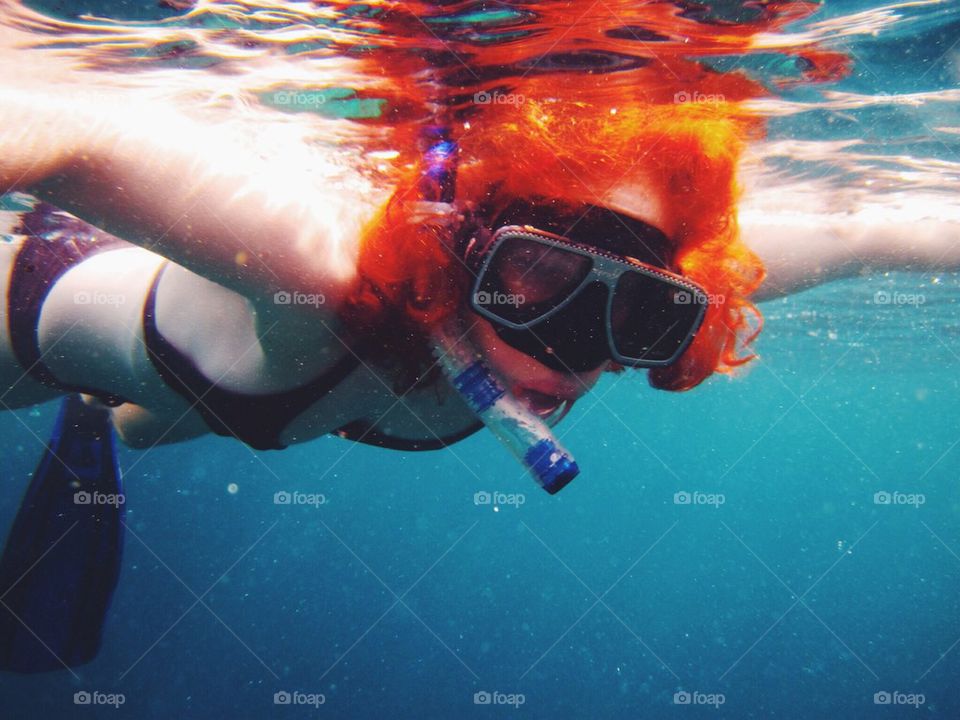 Mermaid in the ocean