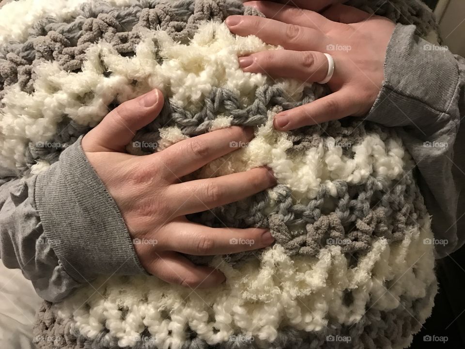 Crochet pillow blanket