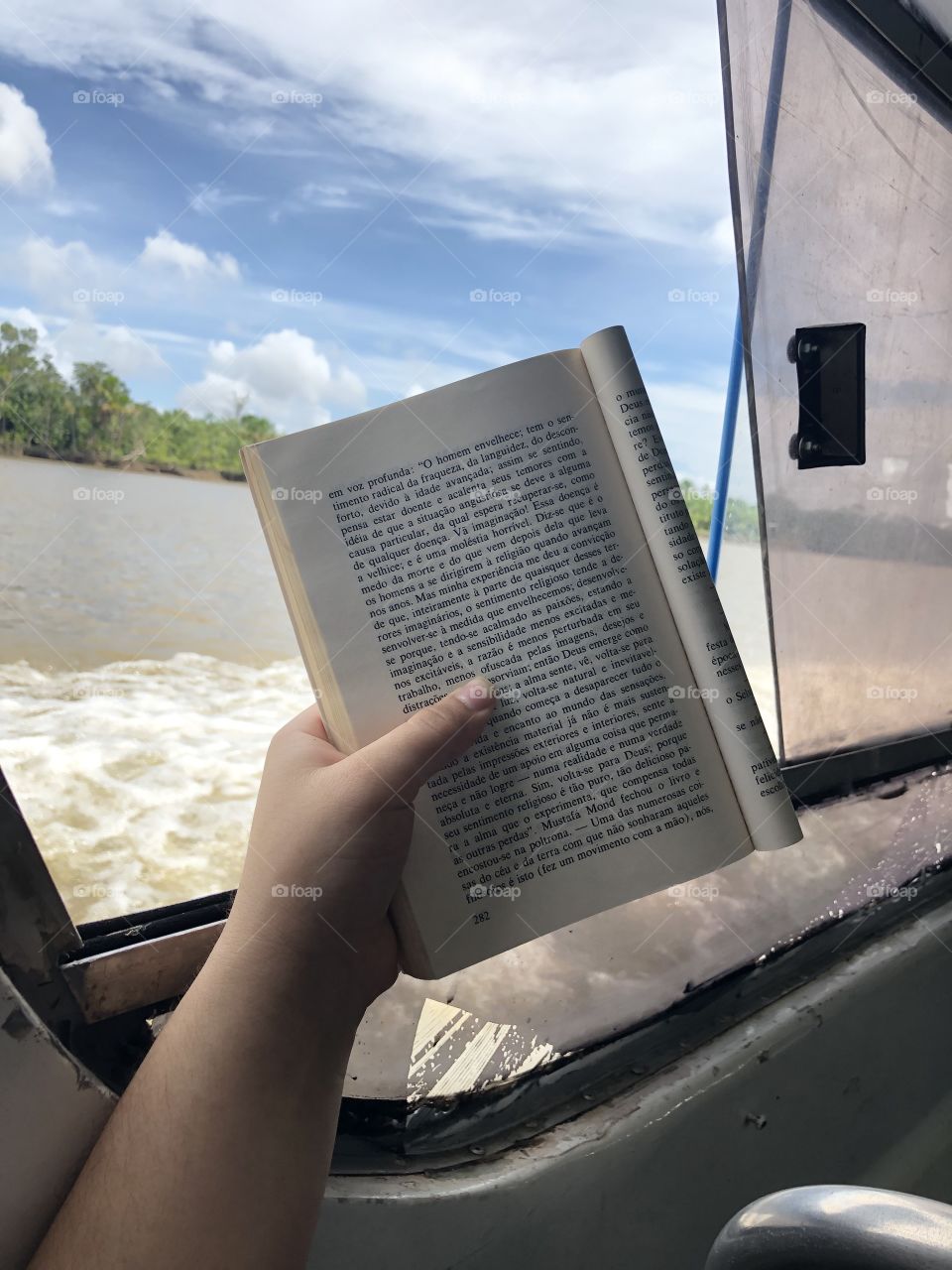 #1 Hobby: reading by the boat. 