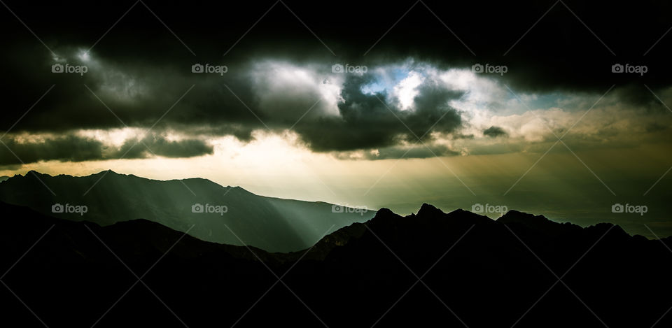 Sunset, Sky, Mountain, Dawn, Landscape