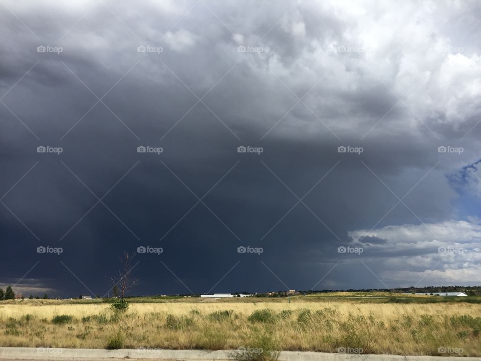 Huge Stormcloud. A building thunderstorm in Wyoming