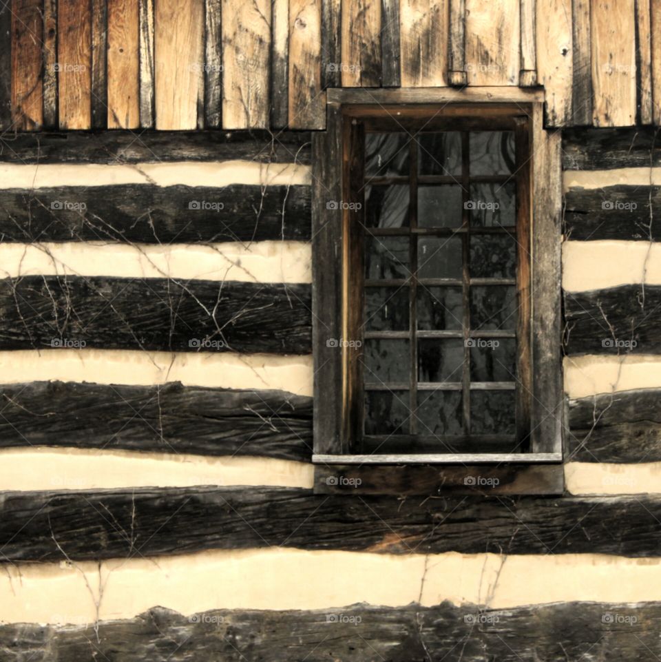 Rustic Log Cabin Window