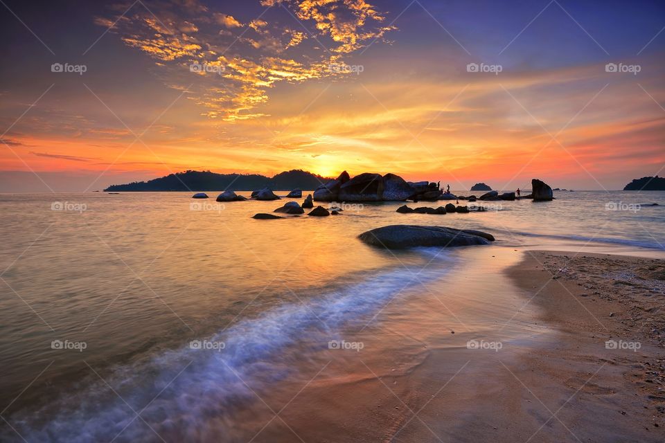 Beautiful sunset at Pangkor Islabd