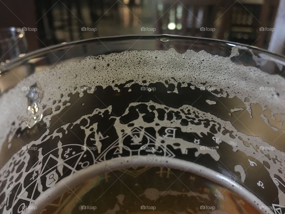 Beer art in a glass at a local Lexington ky brewery ..... ethereal brewery 