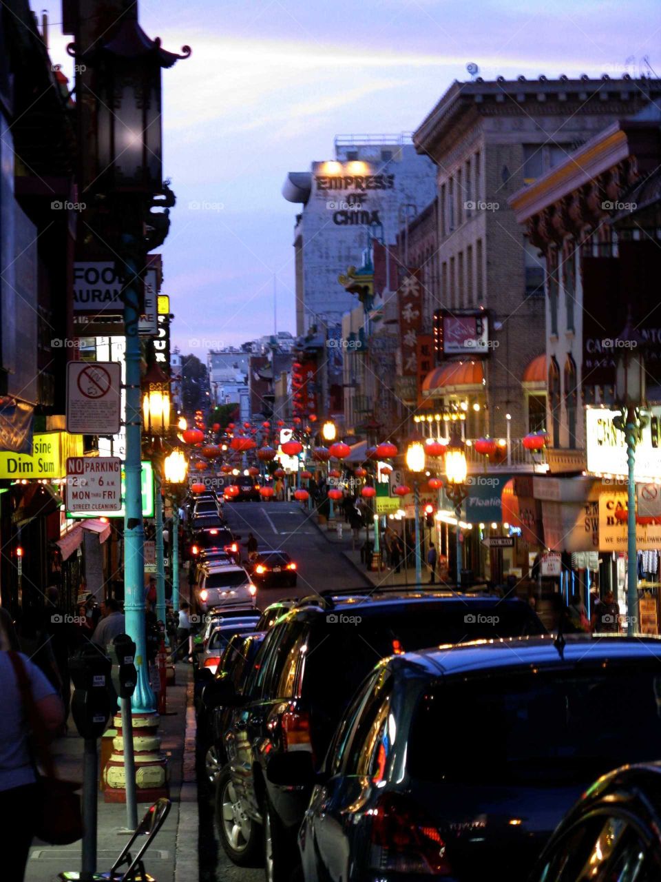 Chinatown, San Francisco at dusk.