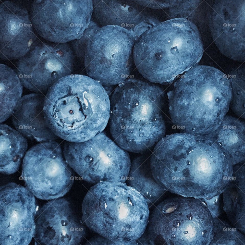 Blueberries close up