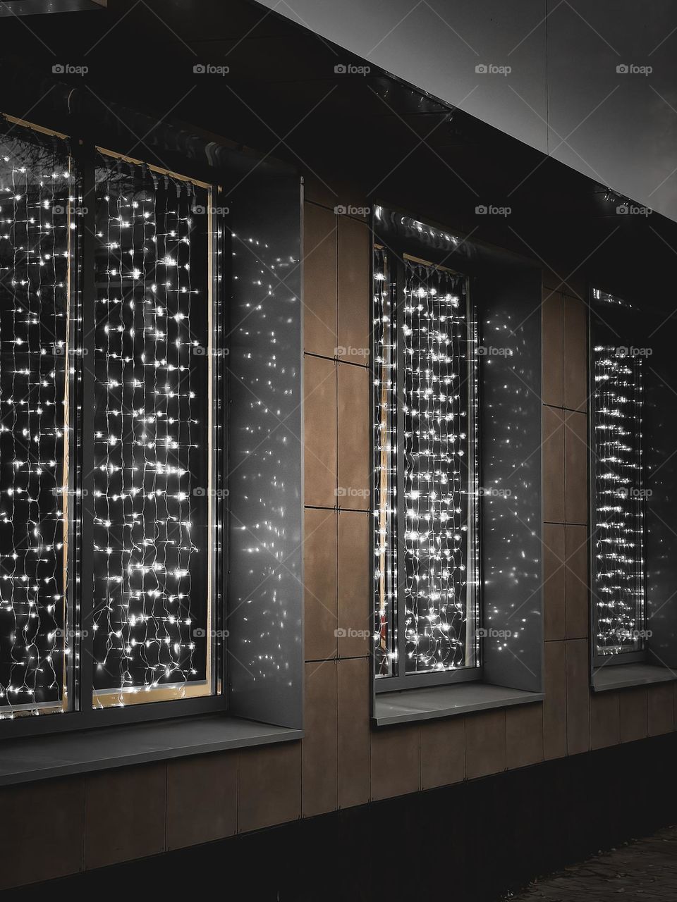 Garlands on the windows