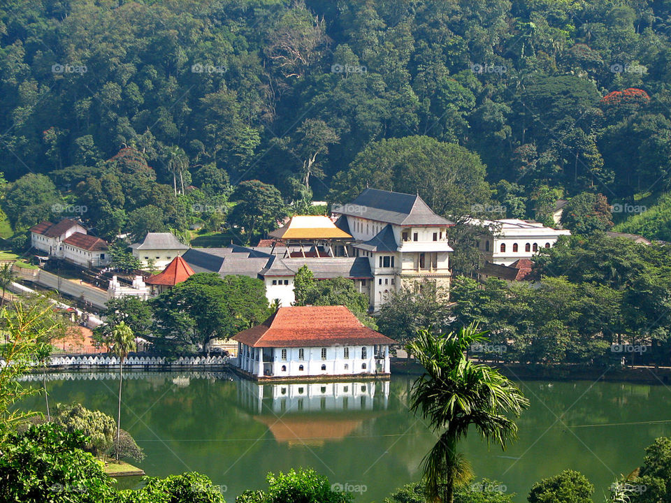 candy temple of the tooth in Sri Lanka,I captured this beautiful place on my camera with a beautiful background.