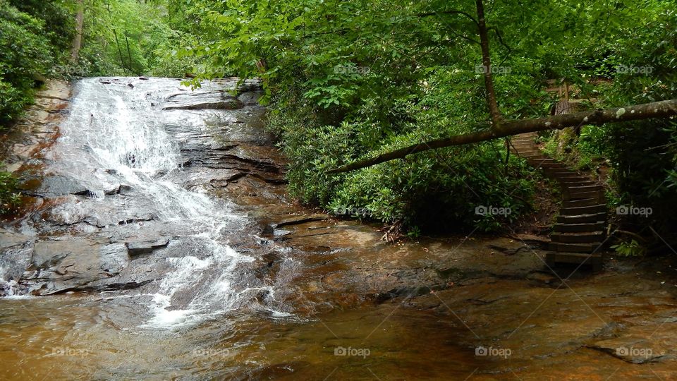 Lower waterfall on Helton creek in Georgia