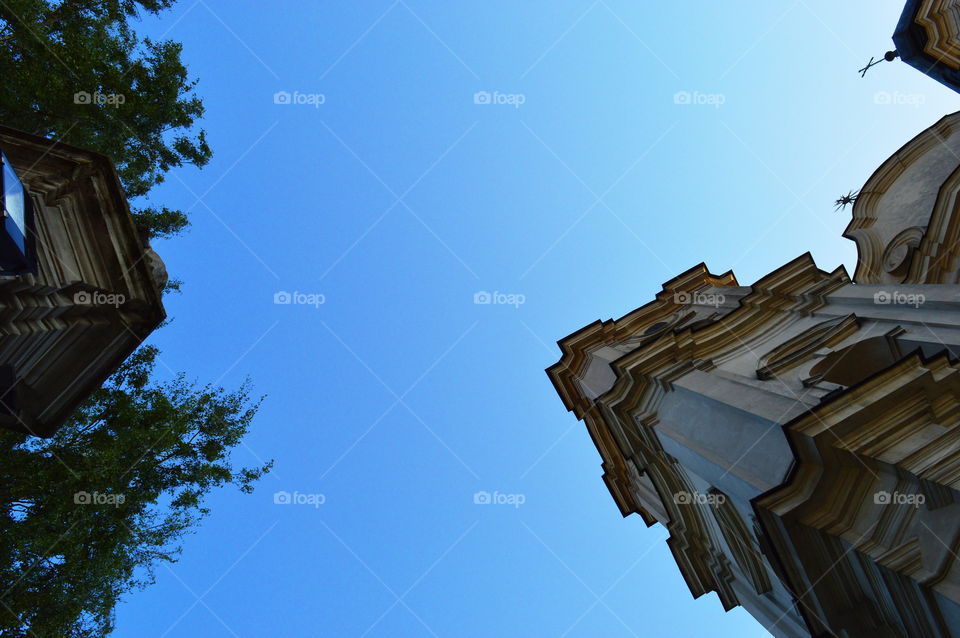 looking up. Polish architecture