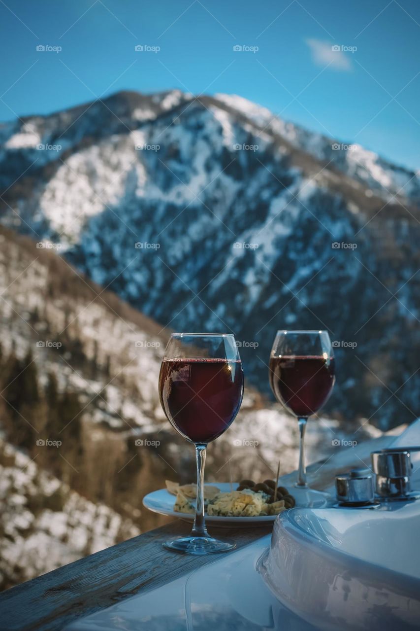 Romantic in mountains 