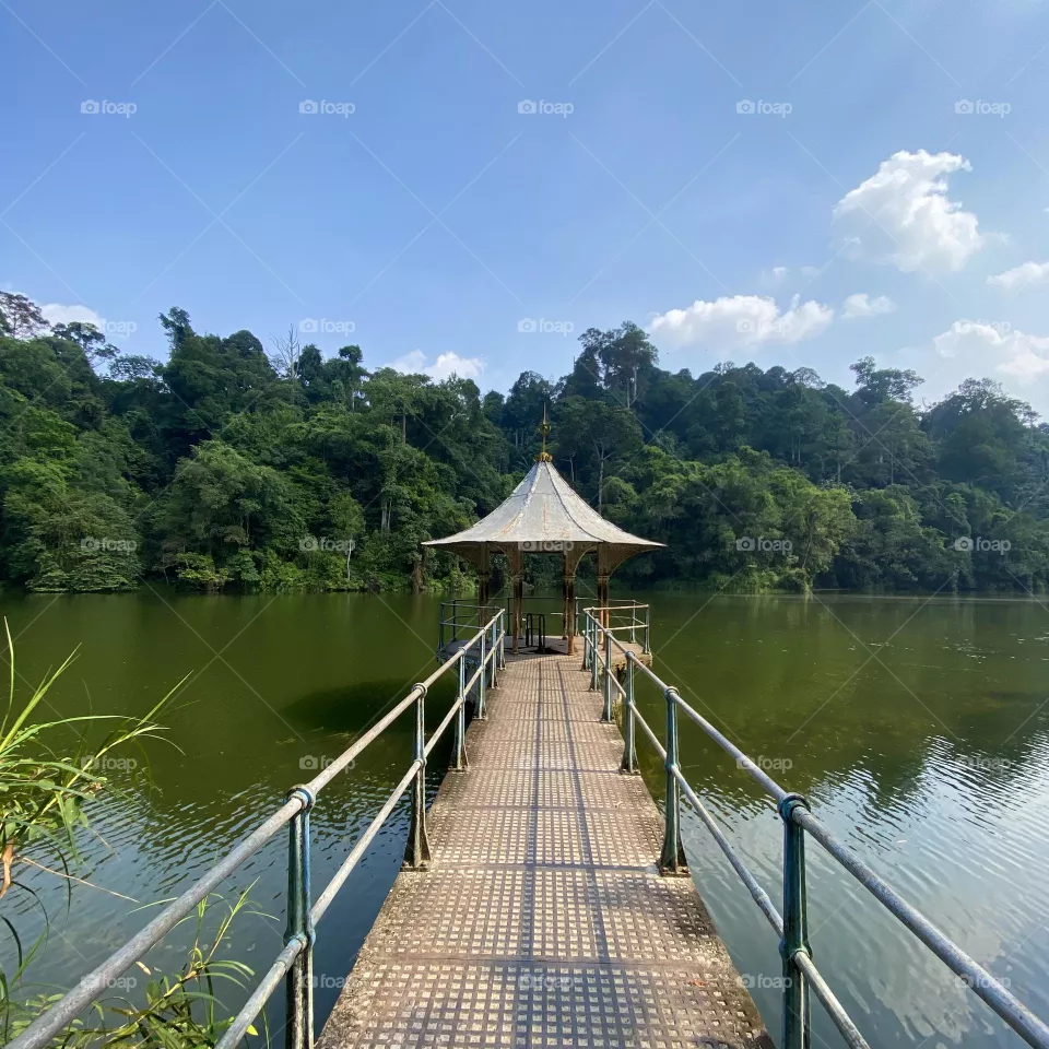 Green lake from Kembara hill Kuala Lumpur. Malaysia